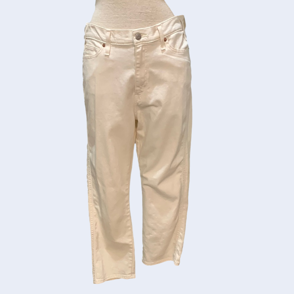 Levi’s sz 10 heritage high rise straight cream colored jeans